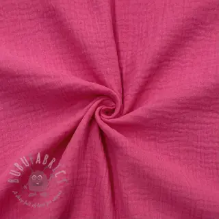 Dubbelgaas/mousseline fuchsia