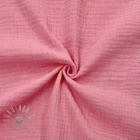 Dubbelgaas/mousseline pink