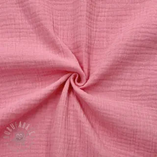 Dubbelgaas/mousseline pink