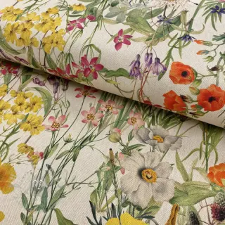 Decoratiestof Linenlook Wildflower sunny field digital print