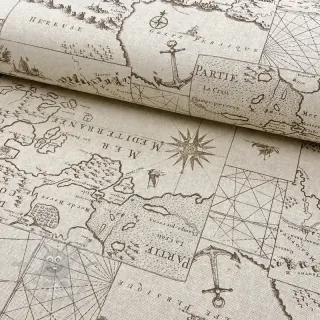 Decoratiestof Linenlook Map mediterranean sea