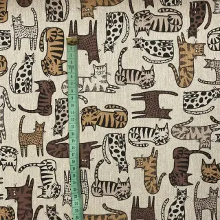 Dekoračná látka Linenlook Cat wildlife art