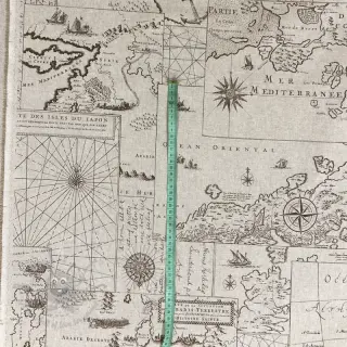 Decoratiestof Linenlook Map mediterranean sea