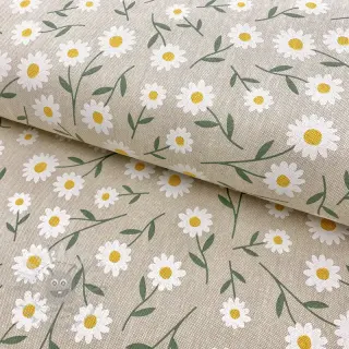 Decoratiestof Linenlook Daisy sweet field