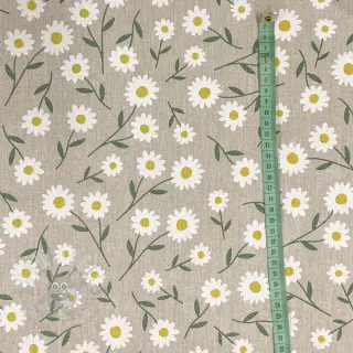 Decoratiestof Linenlook Daisy sweet field