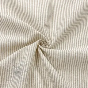 Linnen met katoen Lira medium stripe beige