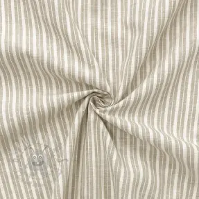 Linnen met katoen Lira big stripe beige