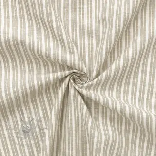 Linnen met katoen Lira big stripe beige