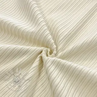 Ribfluweel STRIPE ecru
