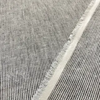 Linnen met katoen Lira mini stripe black