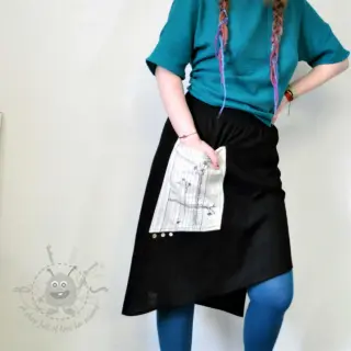 Voorgewassen linnen black