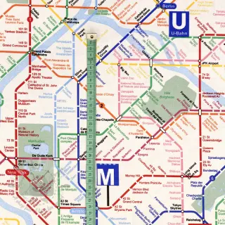 Decoratiestof premium Subway underground