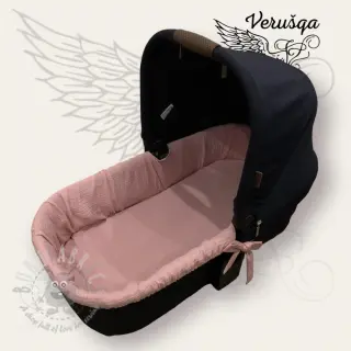 Dubbelgaas/mousseline soft rose