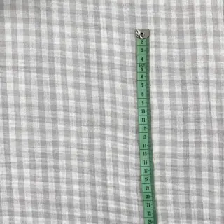 Dvojitá gázovina/mušelín Double sided CHECKS MINI grey