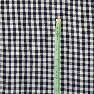 Dvojitá gázovina/mušelín Double sided CHECKS MINI navy