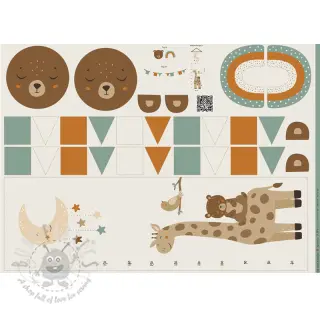 Decoratiestof Kids room deco PANEL linenlook digital print