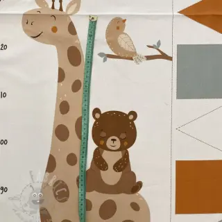 Decoratiestof Kids room deco PANEL linenlook digital print