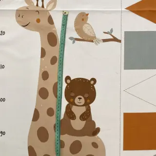 Dekoračná látka Kids room deco PANEL linenlook digital print