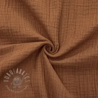 Dubbelgaas/mousseline cognac ORGANIC