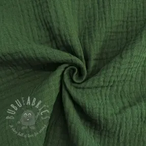 Dubbelgaas/mousseline dark green