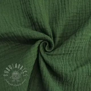 Dubbelgaas/mousseline dark green