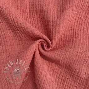 Dubbelgaas/mousseline coral