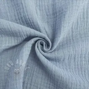 Dubbelgaas/mousseline blue ORGANIC