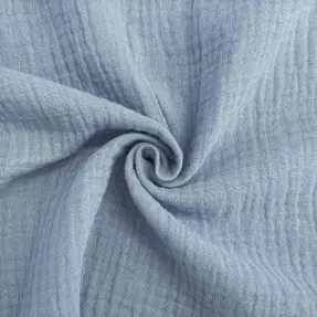 Dvojitá gázovina/mušelín blue ORGANIC