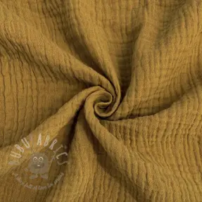 Dubbelgaas/mousseline ochre ORGANIC