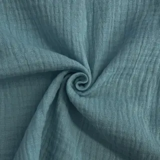 Dvojitá gázovina/mušelín blue shadow ORGANIC
