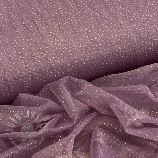 Tule voor TUTU-rok ROYAL SPARKLE dark lilac gold