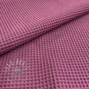 Katoen met wafelbinding mauve