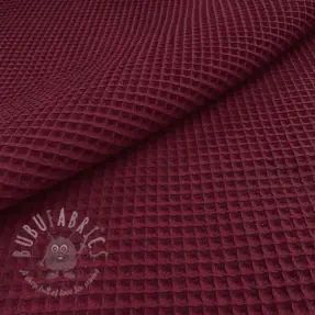 Katoen met wafelbinding bordeaux