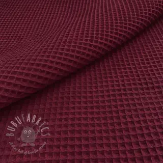 Katoen met wafelbinding bordeaux