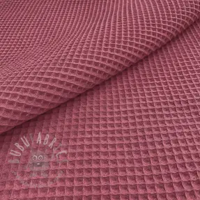 Katoen met wafelbinding dark rose