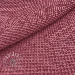 Katoen met wafelbinding dark rose