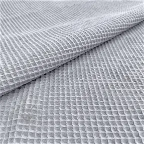 Katoen met wafelbinding grey