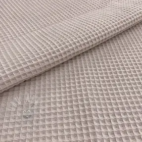 Katoen met wafelbinding light beige