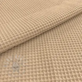 Katoen met wafelbinding light sand