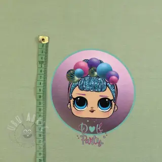 Sweaterstof Doll sage PANEL digital print