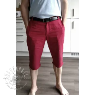 Voorgewassen linnen dark red
