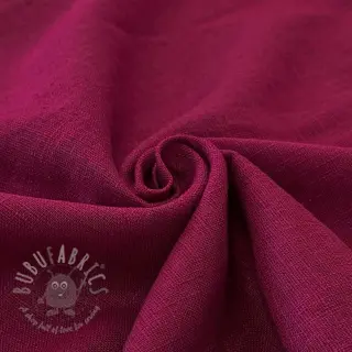 Voorgewassen linnen cerise