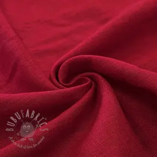 Voorgewassen linnen dark red