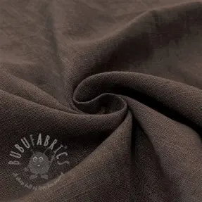 Voorgewassen linnen dark brown