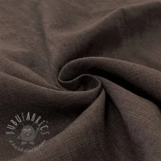 Voorgewassen linnen dark brown