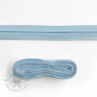 Boordstrook katoen 3 m light blue
