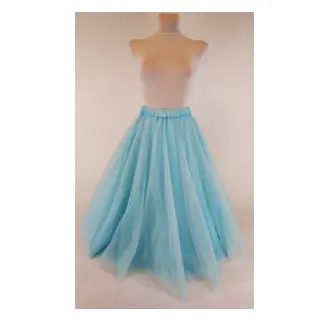 Tyl na TUTU ROYAL SPARKLE light blue gold