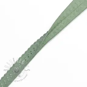 Omvouwelastiek 12 mm LUXURY old green