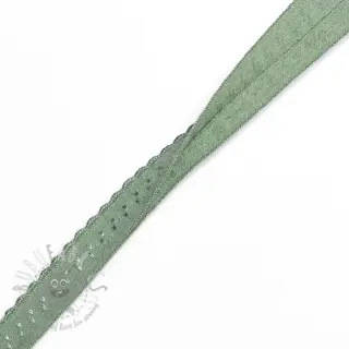 Omvouwelastiek 12 mm LUXURY old green