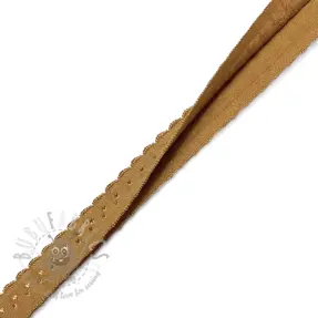 Omvouwelastiek 12 mm LUXURY cognac